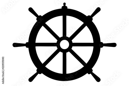 Boat Wheel Outline