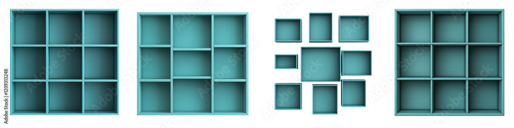 Empty Minimalist Geometric Cubical Shelf for Product Display Mockup Clean simple and organized wall mounted storage solution in various sizes perfect for showcasing merchandise Empty Minimalist Geometric Cubical Shelf for Product Display Mockup Clean simple and organized wall mounted storage solution in various sizes perfect for showcasing merchandise