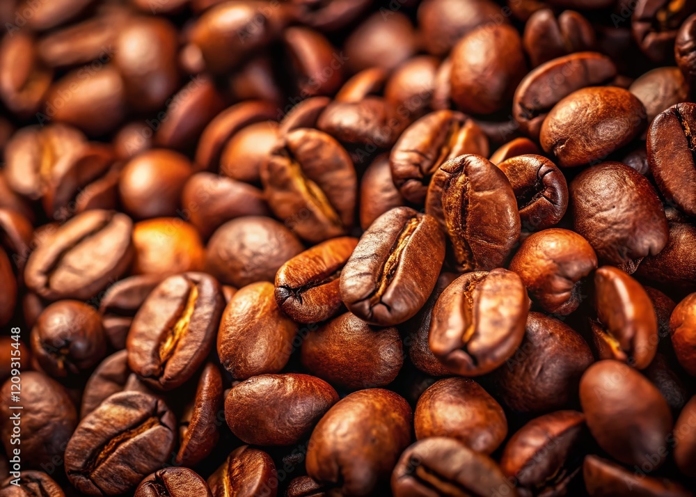 Aromatic Coffee Beans Background with Copy Space - Left Side Composition Aromatic Coffee Beans Background with Copy Space - Left Side Composition