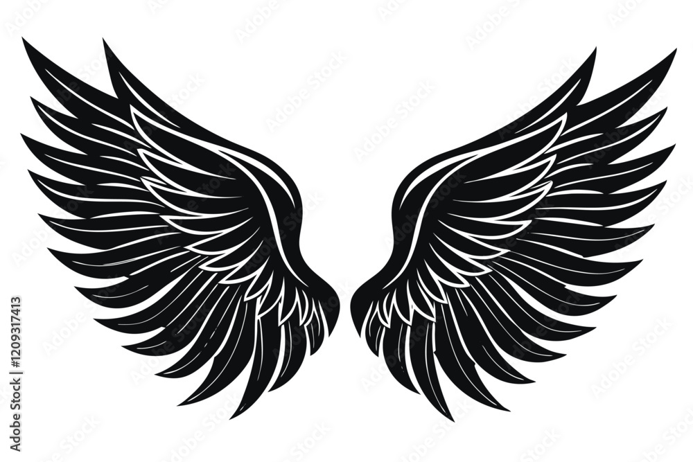 wings collection set black and white wings collection set black and white