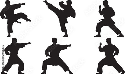 karate silhouettes