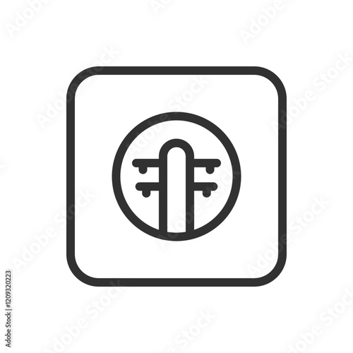 Electricity high voltage. Energy, renewable icons. Modern, simple flat vector illustration for web site or mobile app