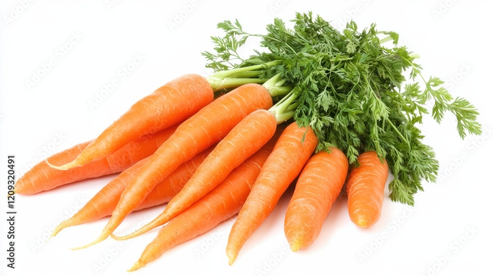 A bunch of vibrant, orange carrots freshly pulled from the earth, Their earthy sweetness ready to be enjoyed A bunch of vibrant, orange carrots freshly pulled from the earth, Their earthy sweetness ready to be enjoyed