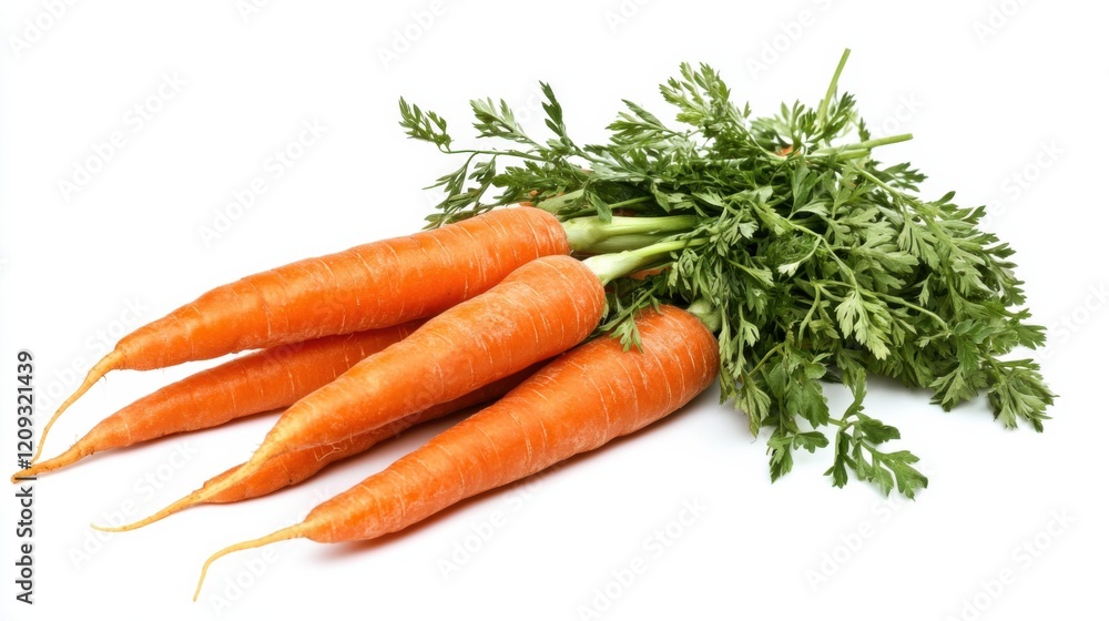 A bunch of vibrant, orange carrots freshly pulled from the earth, Their earthy sweetness ready to be enjoyed A bunch of vibrant, orange carrots freshly pulled from the earth, Their earthy sweetness ready to be enjoyed