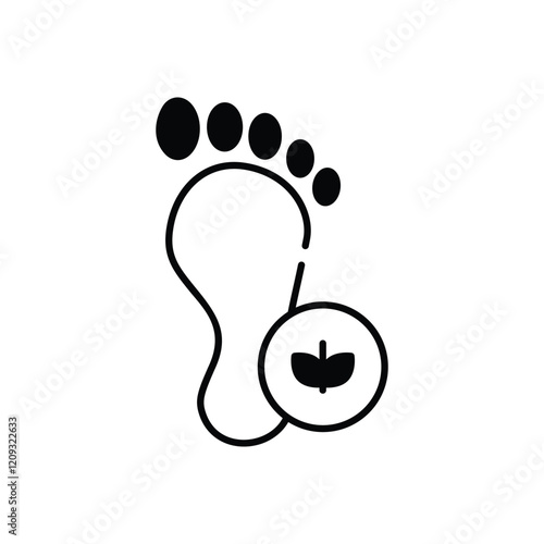 Carbon footprint vector icon