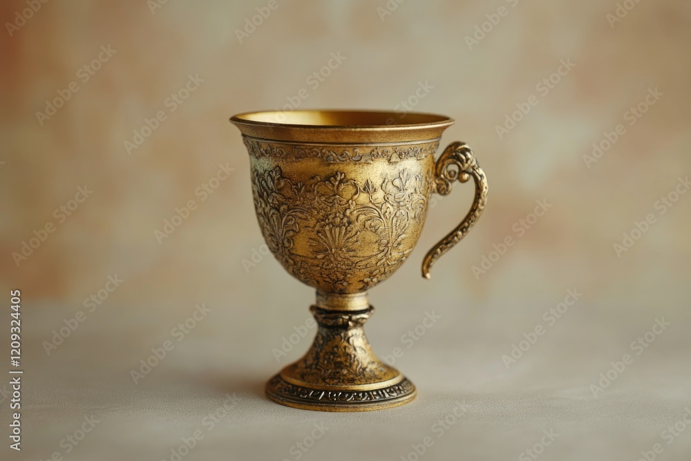 Gold Cup on Table Gold Cup on Table