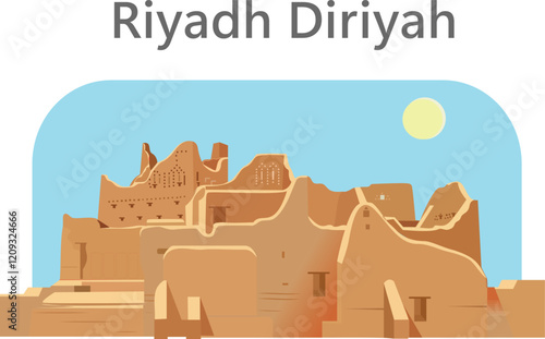 Saudi arabia, Riyadh diriyah old traditional castle 