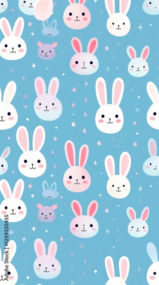 Rabbit face pattern cute backgrounds Rabbit face pattern cute backgrounds