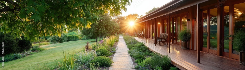 Obraz premium Discover a serene countryside retreat offering authentic tranquility and natural beauty for the perfect getaway.