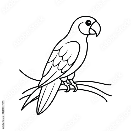 parrot on white background