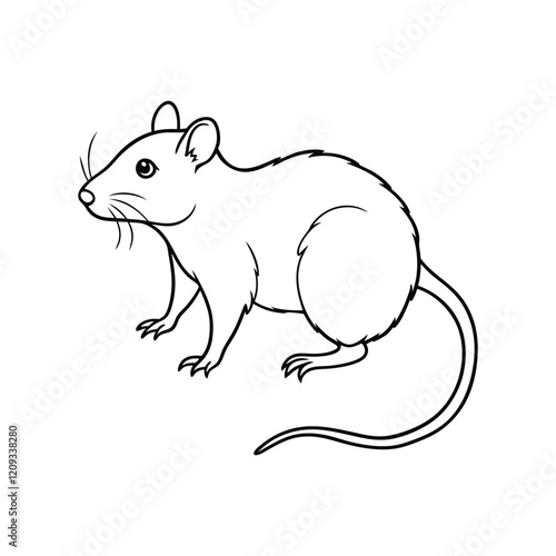 Rat line art.eps photo