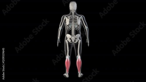 Gastrocnemius Muscles on Whole Human Body