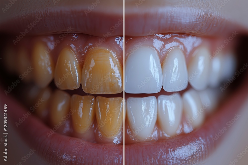 Obraz premium Teeth Whitening Comparison
