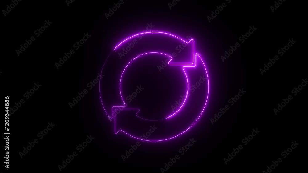 Glowing Neon Diagram Icon, Symbol of Data Visualization and Process Representation, HD Video Motion Graphic Animation on Black Background Glowing Neon Diagram Icon, Symbol of Data Visualization and Process Representation, HD Video Motion Graphic Animation on Black Background