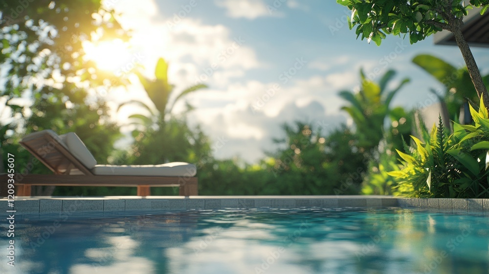 Fototapeta premium Poolside relaxation