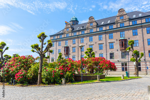 Photography Street view of people and building in in Copenhagen, Denmark.
