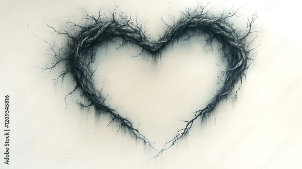 Twisted Branches Form A Heart Shaped Artwork Twisted Branches Form A Heart Shaped Artwork