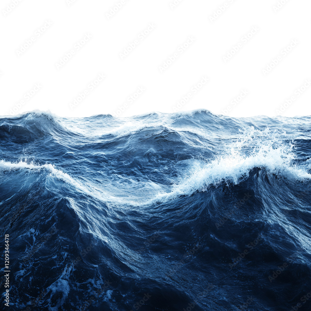 Fototapeta premium Water wave isolated on transparent background