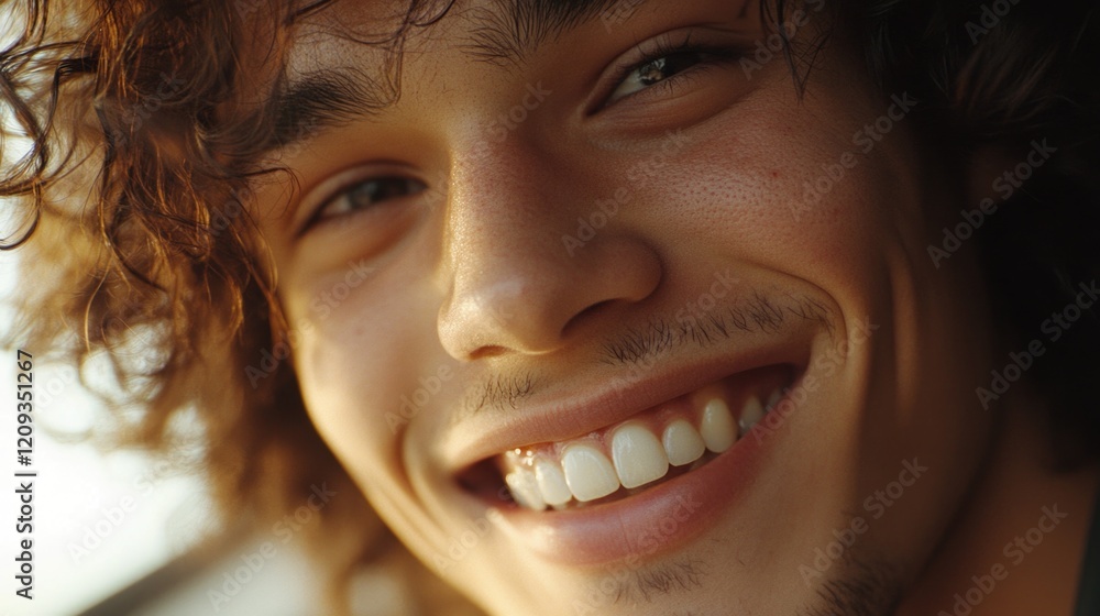 Happy Person Smile Close Up Happy Person Smile Close Up