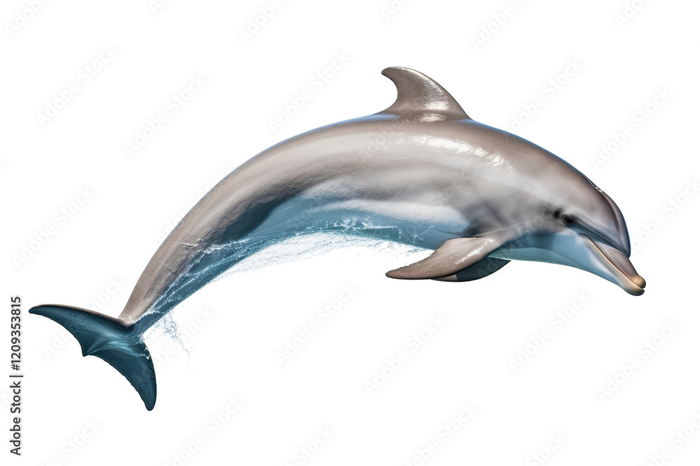 Fototapeta premium jumping dolphin isolated on white