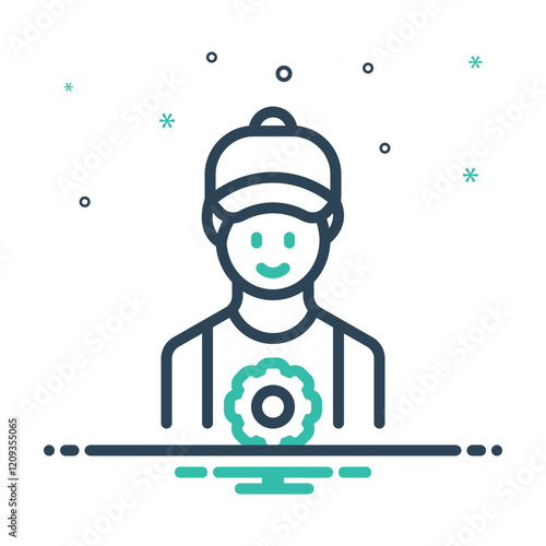Mix icon for repairman