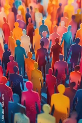 Colorful Paper Cutouts People Group