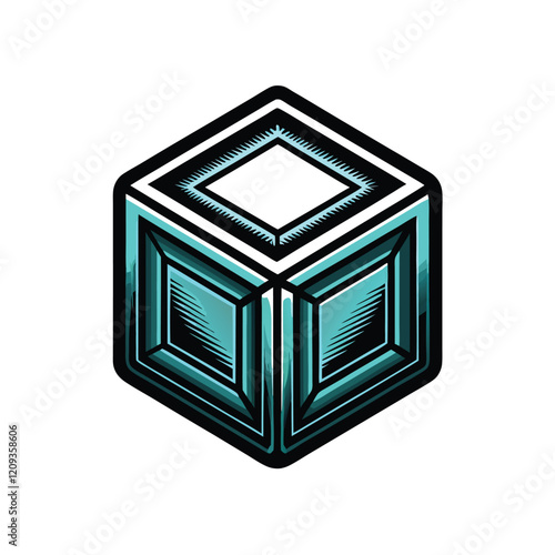 A 3D cube logo with smooth, futuristic edges casting soft, subtle shadows. The logo should exude a sense of innovation and dynamism.