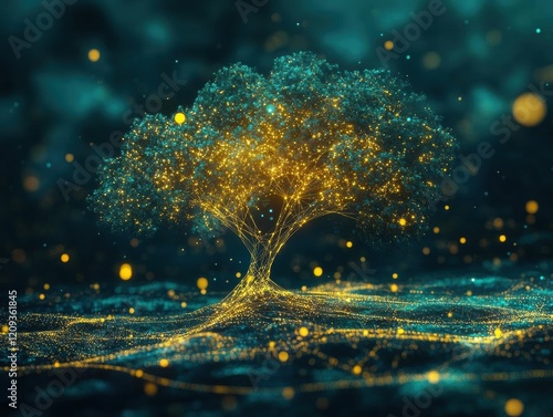 The Digital Tree of Knowledge: A Visual Representation of the Interconnectedness of Information photo