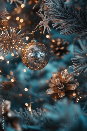 Wallpaper Mural Christmas Ornament Close-Up Torontodigital.ca