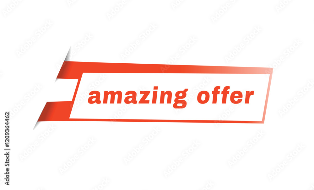 Amazing offer flat design template or banner element. vector illustration isolated for announcement. Amazing offer flat design template or banner element. vector illustration isolated for announcement.
