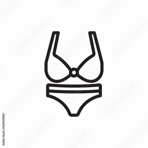 swimsuit beach swimming wear icon vector sign