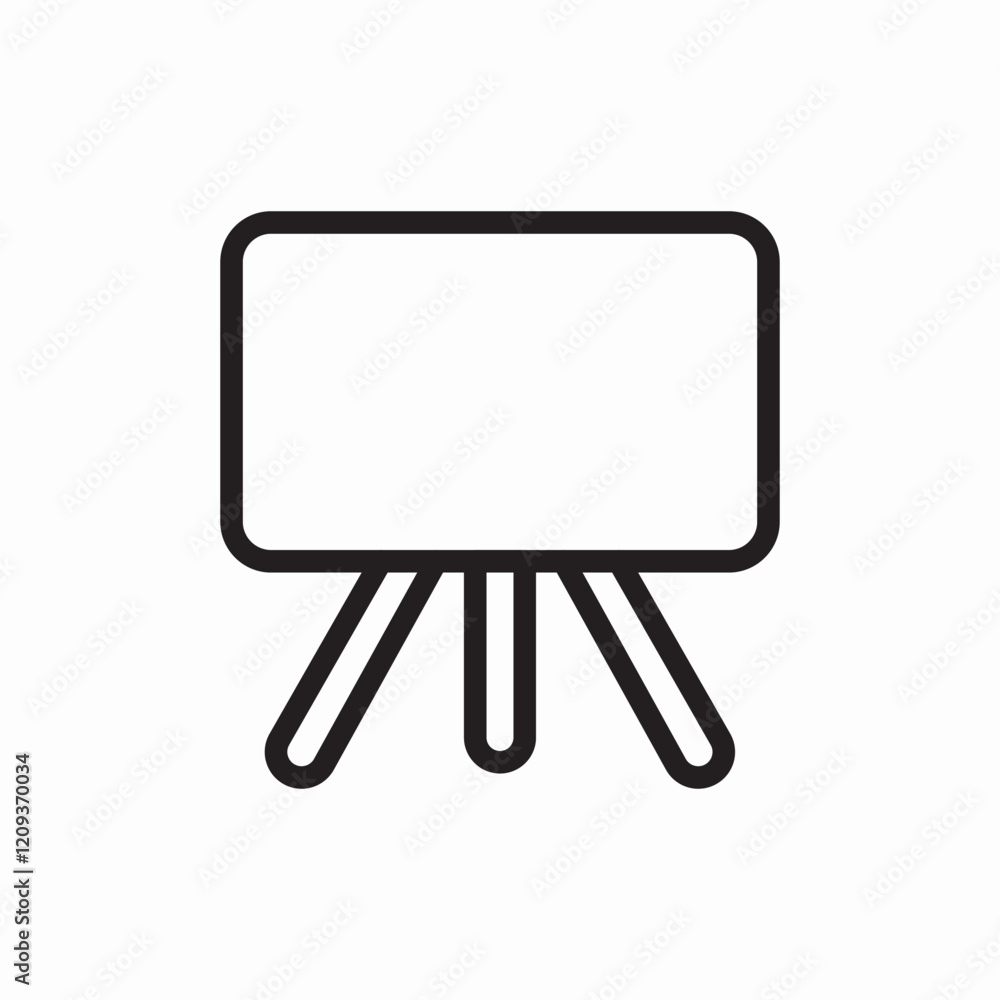 whiteboard presentation office education icon vector sign
