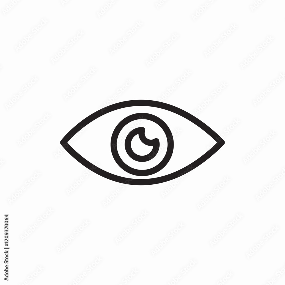 eye vision view sight icon vector sign eye vision view sight icon vector sign