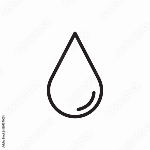 water drop liquid fluid icon vector sign