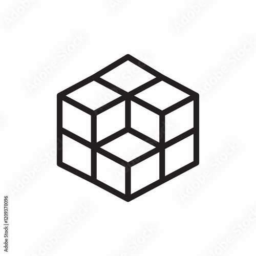 cube box package 3d icon vector sign