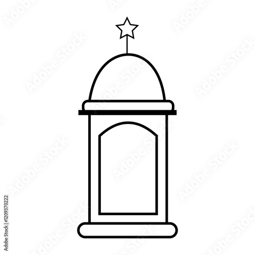 Obraz na płótnie Islamic lantern silhouette icon design template w salonie