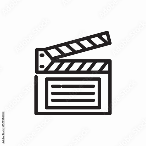 movie film cinema clapboard icon vector sign