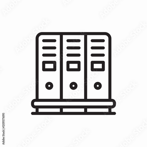 locker room storage facility icon vector sign