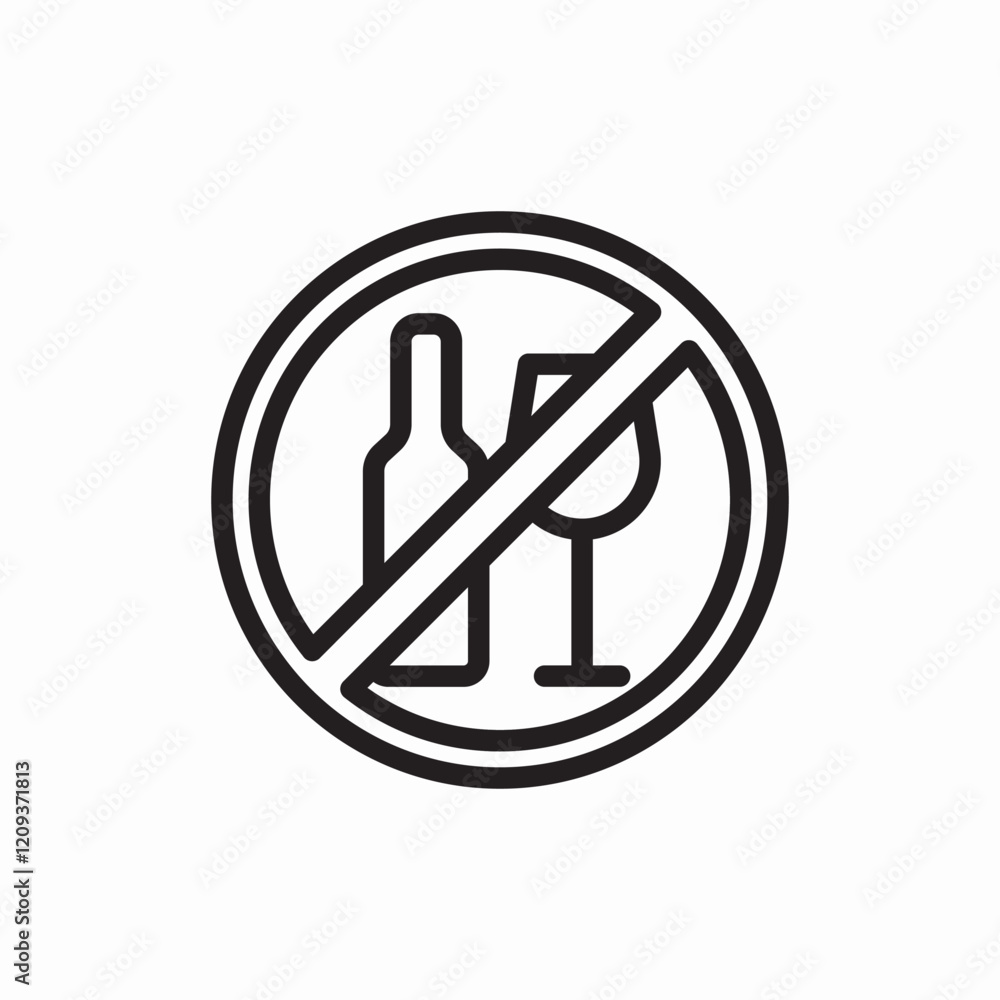 no alcohol warning sign icon vector sign no alcohol warning sign icon vector sign