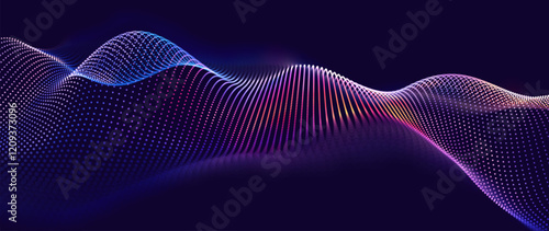 Cyber Big Data Flow Particles Bokeh. Digital Neural Network. Concept of AI Artificial Intelligence Technology Machine Deep Learning. Digital Communication. Science Technology Presentation Vector.