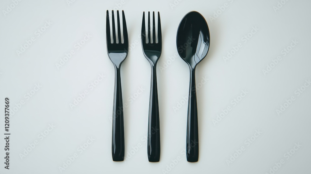 Black spoon and fork icon isolated on white background. Black spoon and fork icon isolated on white background.