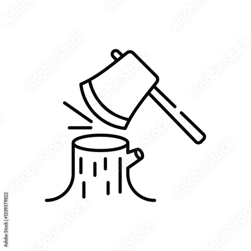 Deforestation vector icon