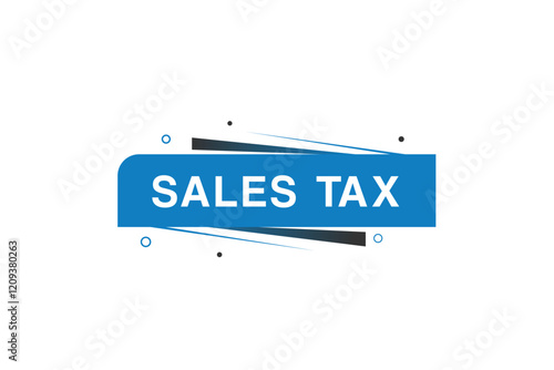Sales tax banner template web element or announcement. vector illustration design flat style.