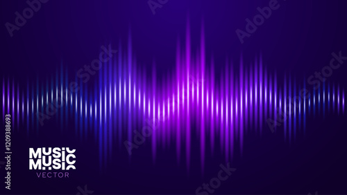Abstract Digital EQ Music Equalizer. Sound Wave Design Element. Speaking Sound Wave Vector Illustration. Artificial Intelligence AI Assistant Voice Visualization.