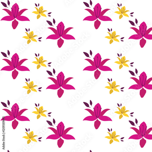 seamless background with flowers