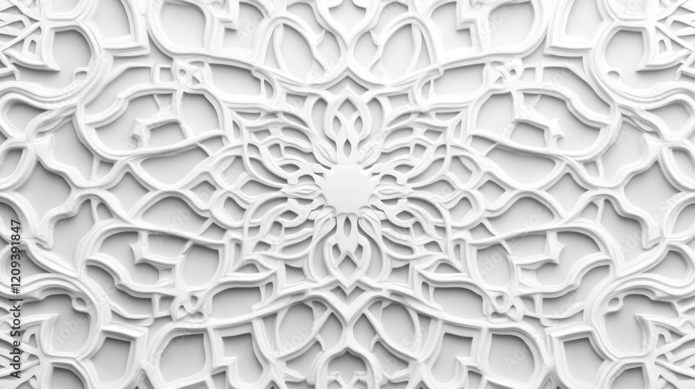 Fototapeta premium Grayish white arabic shadow,