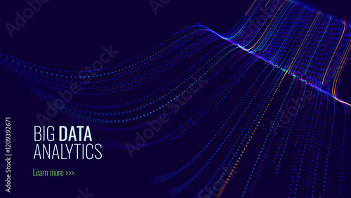 Cyber Big Data Flow Particles Bokeh. Digital Neural Network. Concept of AI Artificial Intelligence Technology Machine Deep Learning. Digital Communication. Science Technology Presentation Vector.