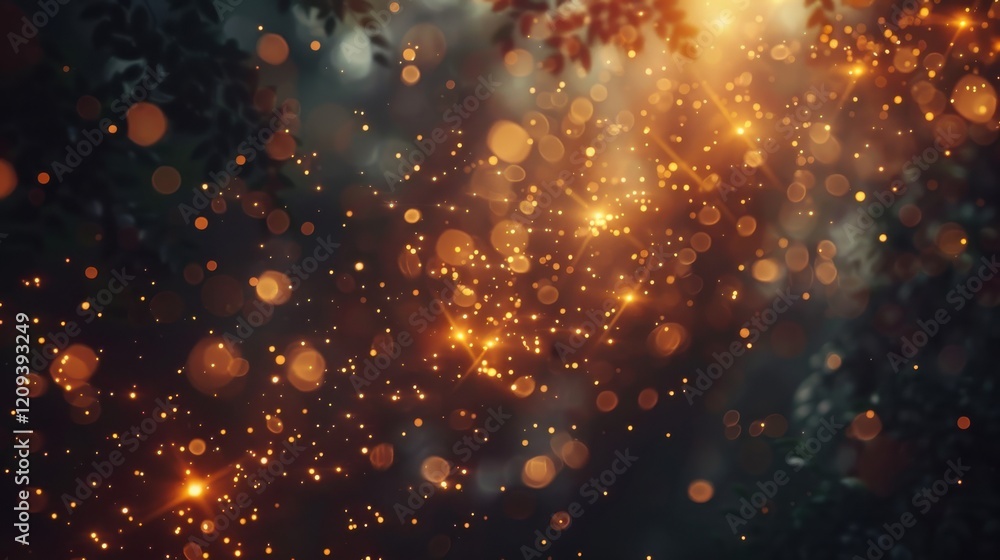 Glimmering Bokeh with Warm Lights and Soft Background Creating an Enchanting Atmosphere Ideal for Holiday Themes and Magical Settings in Nature or Elegant Designs Glimmering Bokeh with Warm Lights and Soft Background Creating an Enchanting Atmosphere Ideal for Holiday Themes and Magical Settings in Nature or Elegant Designs