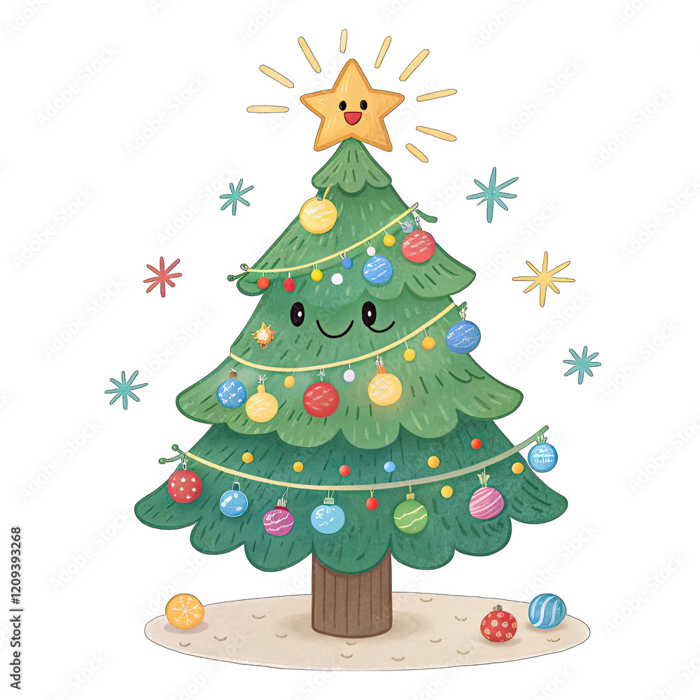 illustration of a christmas tree illustration of a christmas tree