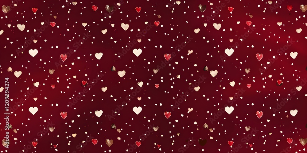 red and white hearts in red background red and white hearts in red background